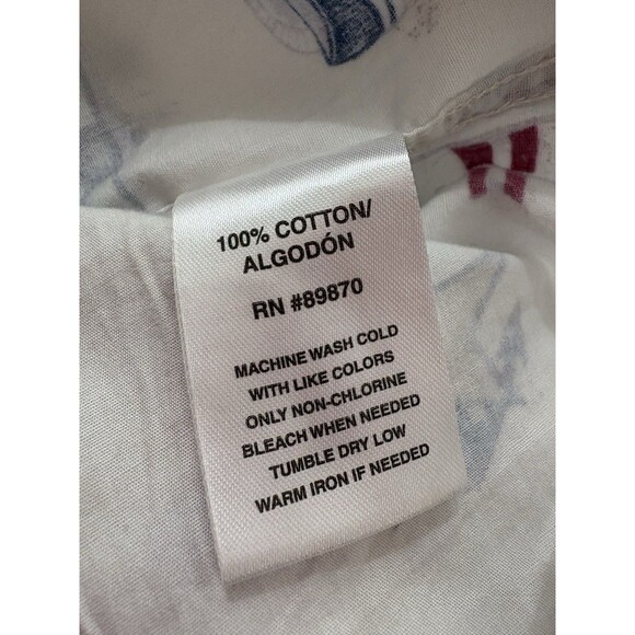 BIMINI Bay XL White, Red Blue Sailboat Nautical Boating Hawaiian Sea Mens Shirt - Picture 7 of 8